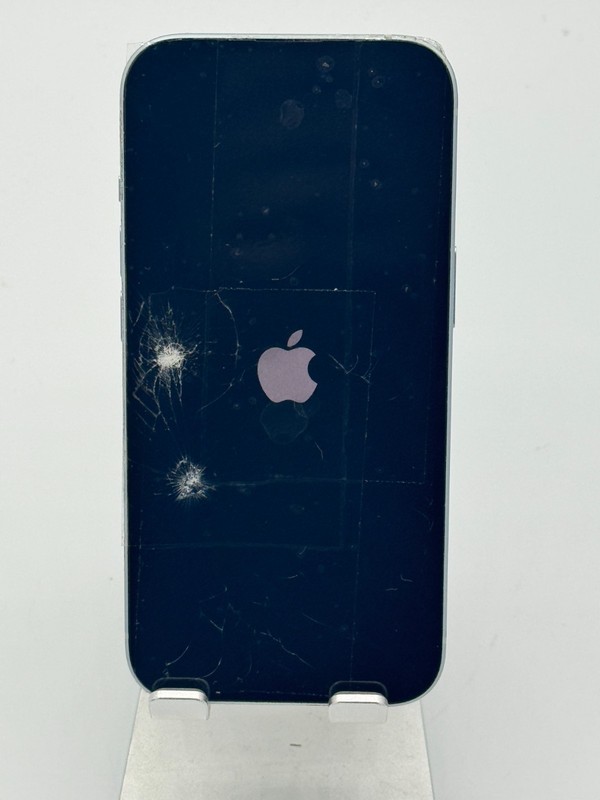 Apple iPhone 15 – 128 GB – Blue (Unlocked)-Cracked Screen- 99% Battery