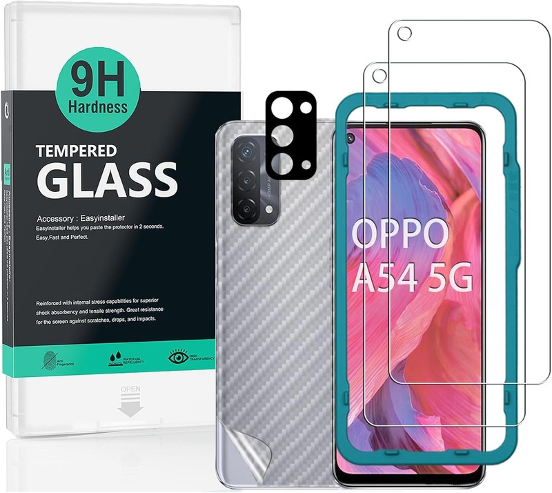 2PCS Screen Protector & Camera Lens Protector for Oppo A54/A74(5G) 9H Hardness F