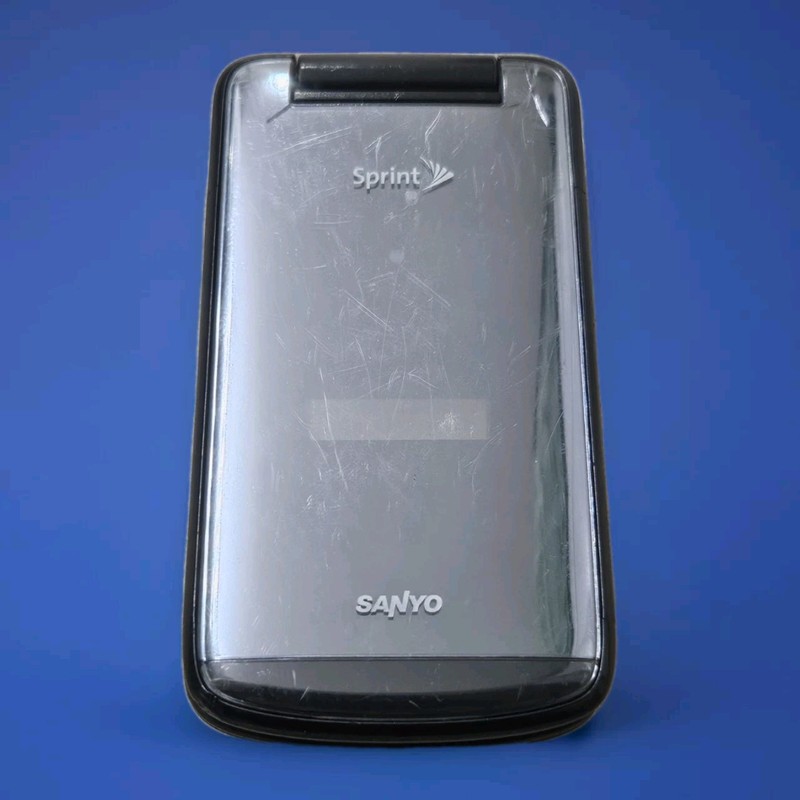Sanyo Mirro SCP-3810 Onyx Black Sprint Rare Cellular Flip Phone