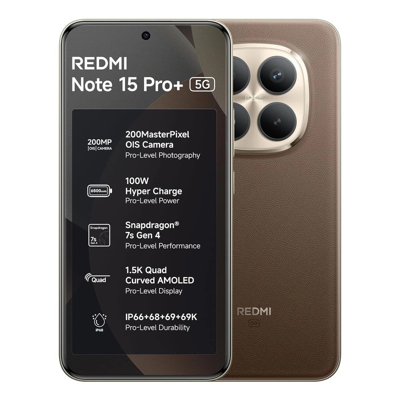 Xiaomi Redmi Note 15 Pro Plus 5G Unlocked | 6500mAh Battery | 12GB RAM 256GB