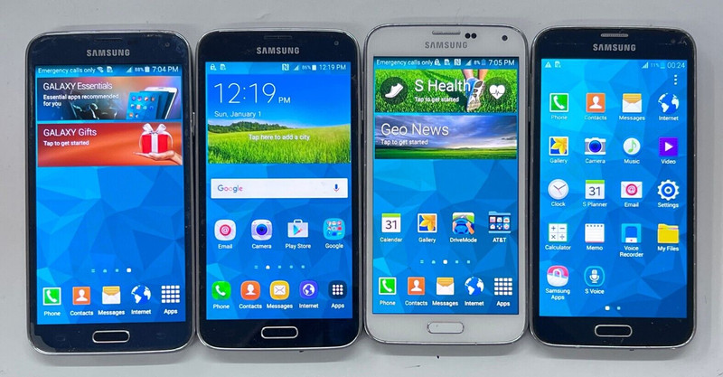 LOT OF 4 x Samsung Galaxy S5 SM-G900T / G900A 4G LTE Smart Phones *READ
