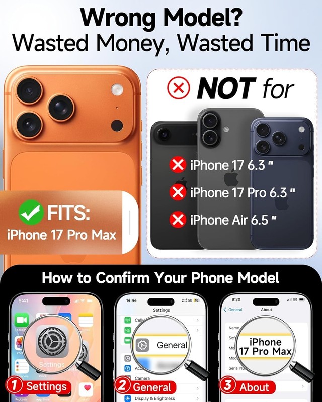 For iPhone 17 Pro Max 6.9"Case Wallet Soft Shockproof Protective Phone Cover gallery