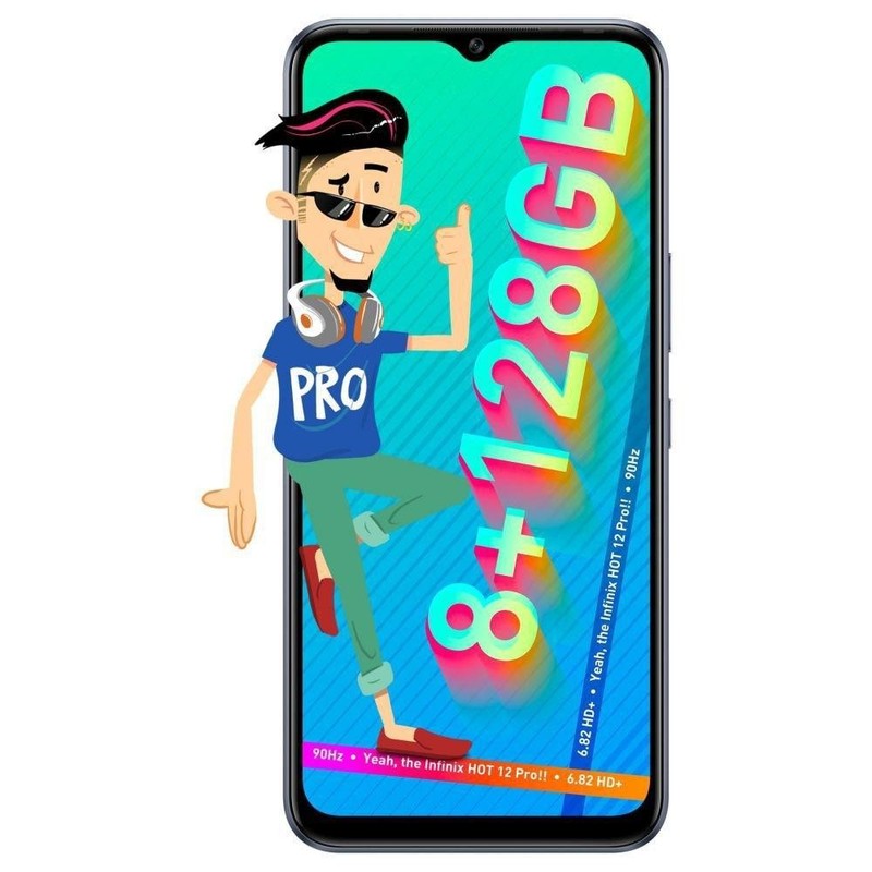 Infinix Hot 12 Pro 128 GB, 8 GB RAM, Racing Black, Mobile Phone