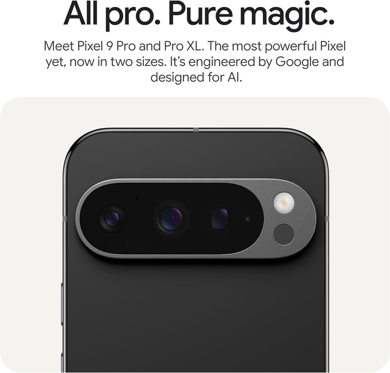 Google Pixel 9 Pro XL Unlocked Smartphone Gemini Triple Camera 128GB Obsidian gallery