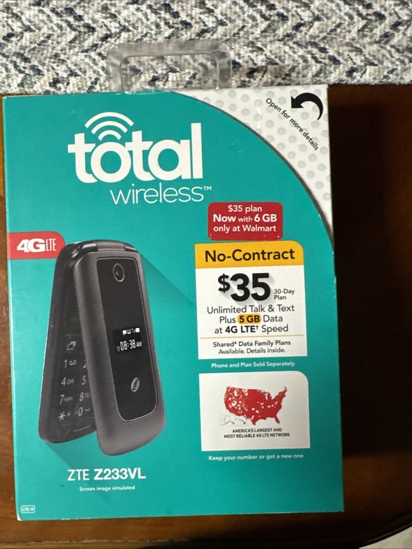 Total Wireless Z233VL 4G LTE with 4GB Memory Cell Phone – Dark Gray LTE-V