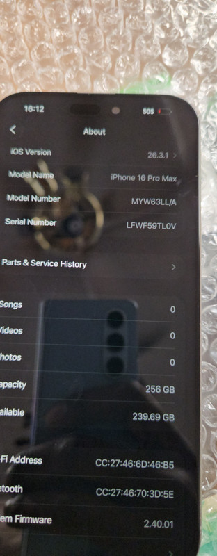 T-Mobile iPhone 16 Pro Max Natural Titanium 256GB AppleCare+ 92% Battery gallery